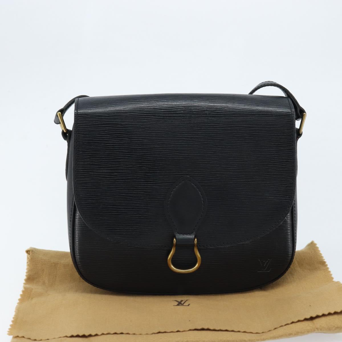 LOUIS VUITTON Epi Saint Cloud GM Shoulder Bag Black Noir M52192 LV Auth bs33474
