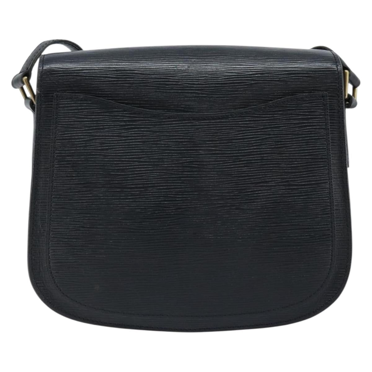 LOUIS VUITTON Epi Saint Cloud GM Shoulder Bag Black Noir M52192 LV Auth bs33474