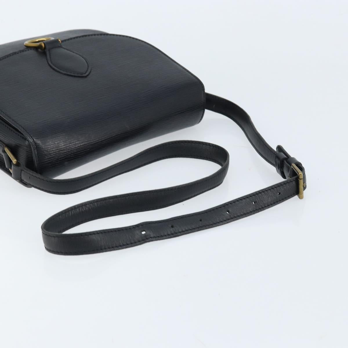 LOUIS VUITTON Epi Saint Cloud GM Shoulder Bag Black Noir M52192 LV Auth bs33474