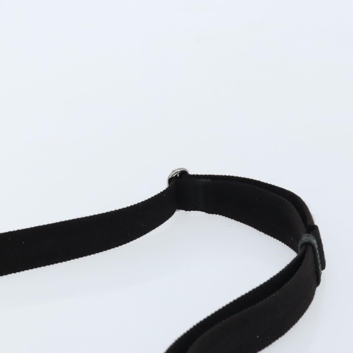 GUCCI GG Canvas Shoulder Bag Black Silver 145857 Auth bs33485