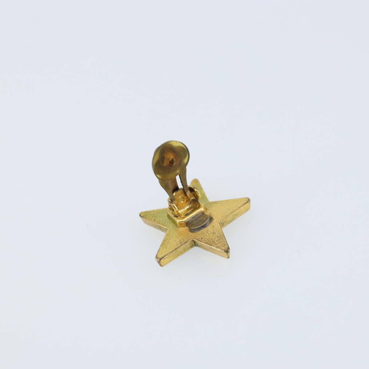 CHANEL Earring metal Gold Tone CC Auth bs33491