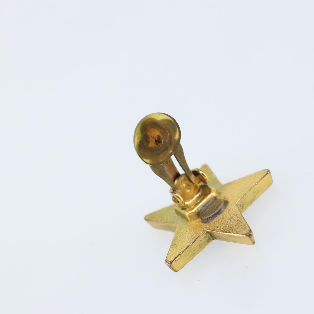 CHANEL Earring metal Gold Tone CC Auth bs33491