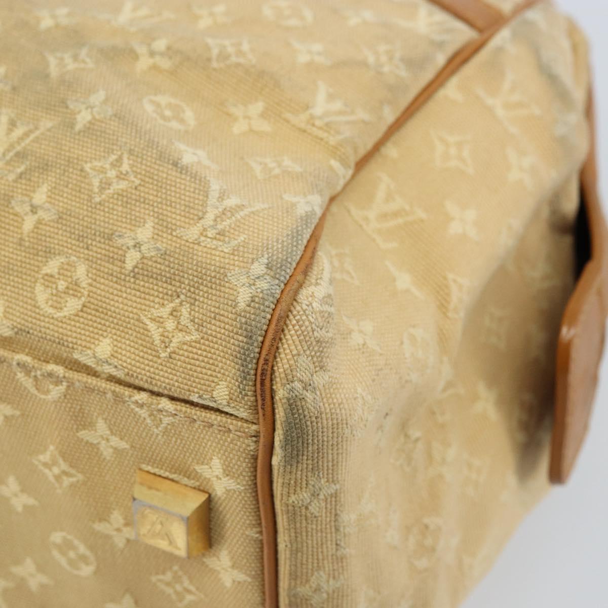 LOUIS VUITTON Monogram Mini Josephine GM Hand Bag Beige M92310 LV Auth bs33498