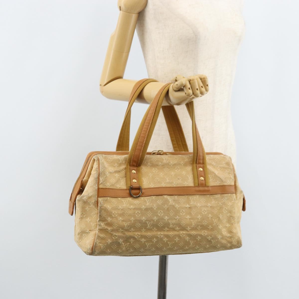 LOUIS VUITTON Monogram Mini Josephine GM Hand Bag Beige M92310 LV Auth bs33498