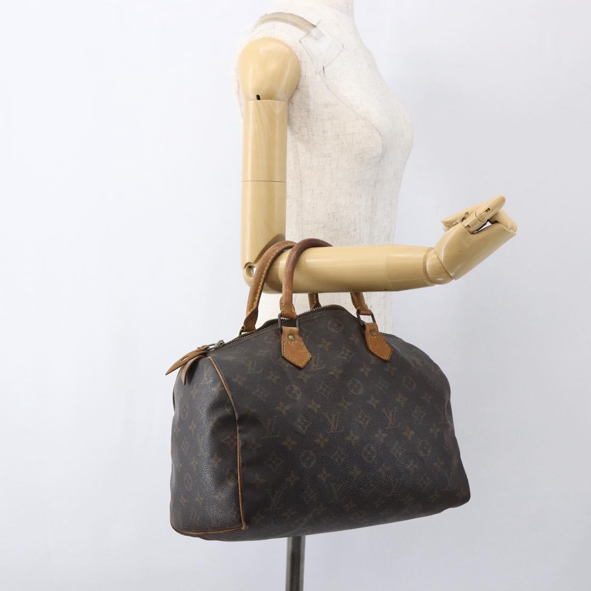 LOUIS VUITTON Monogram Speedy 30 Hand Bag M41526 LV Auth bs33499