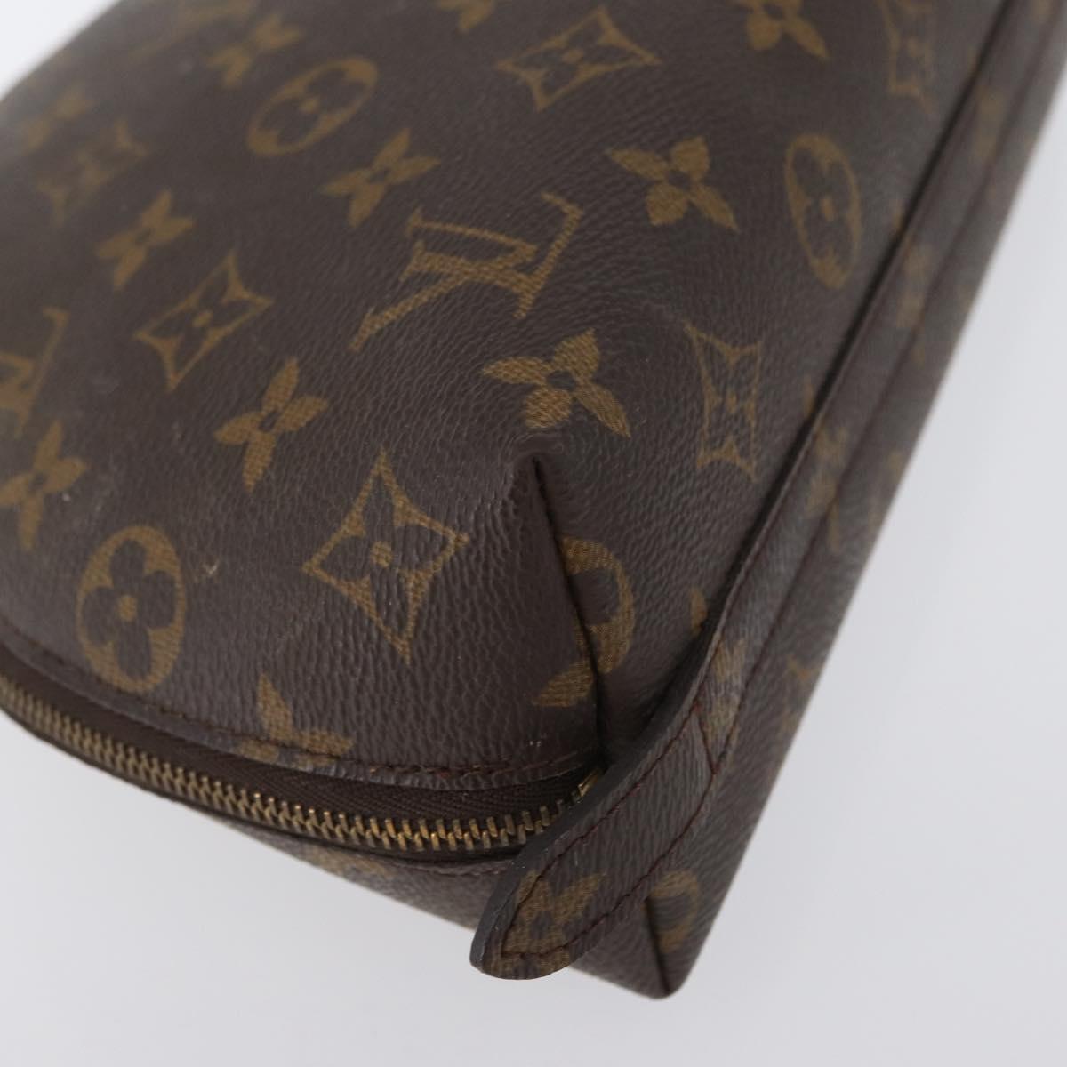 LOUIS VUITTON Monogram Trousse Demi Ronde Cosmetic Pouch M47520 LV Auth bs33503