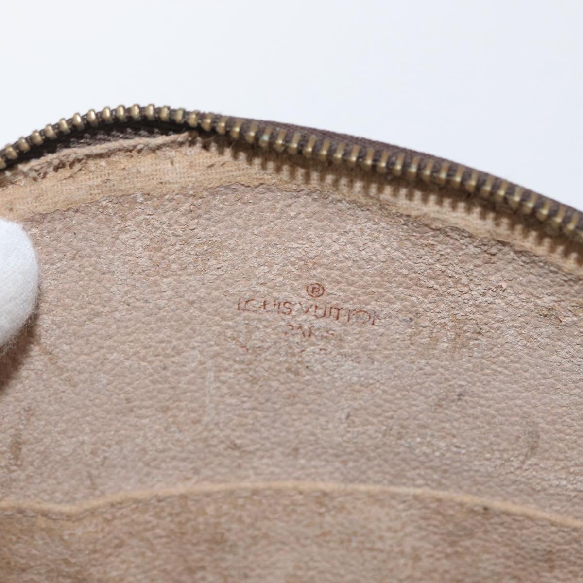 LOUIS VUITTON Monogram Trousse Demi Ronde Cosmetic Pouch M47520 LV Auth bs33503