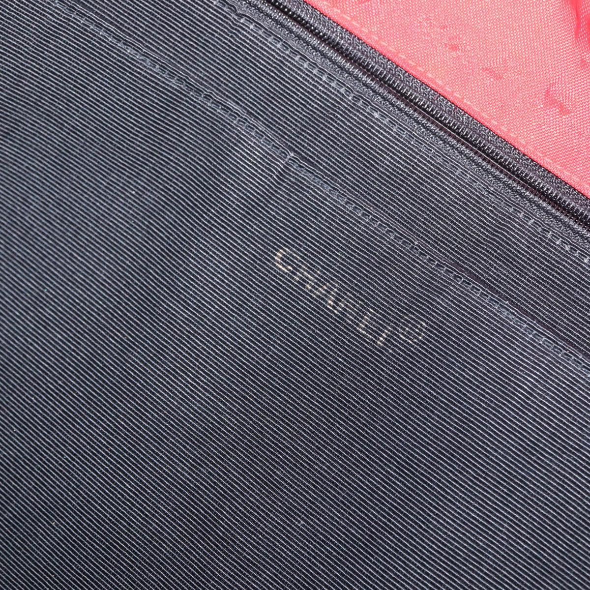 CHANEL Chain Tote Bag Canvas Red Gold CC Auth bs33510