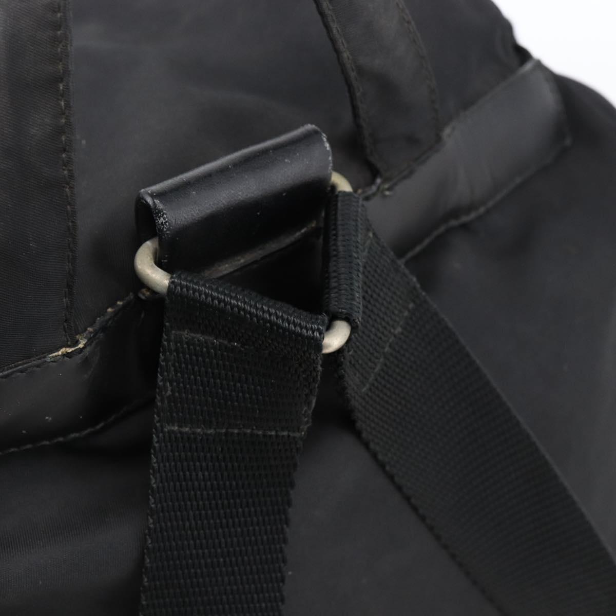 PRADA Backpack Nylon Silver Black Auth bs33518