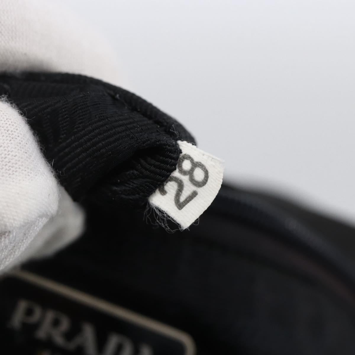 PRADA Backpack Nylon Silver Black Auth bs33518