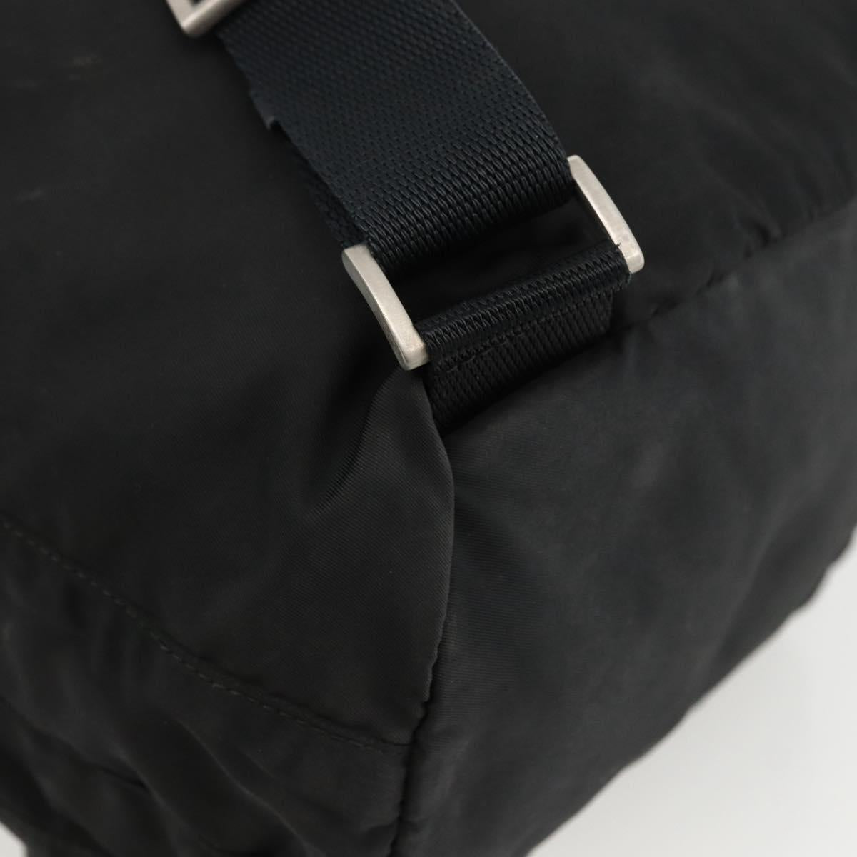 PRADA Backpack Nylon Silver Black Auth bs33519