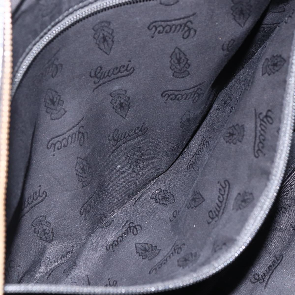 GUCCI GG Implementation Shoulder Bag PVC Black Silver 211107 Auth bs33520
