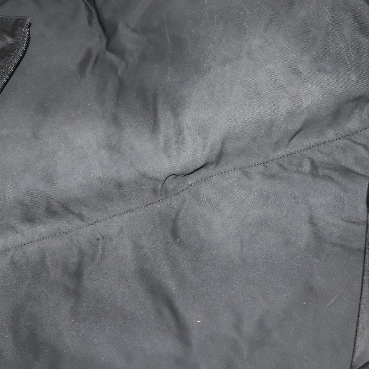 PRADA Garment Cover Nylon Black Silver Auth bs33522