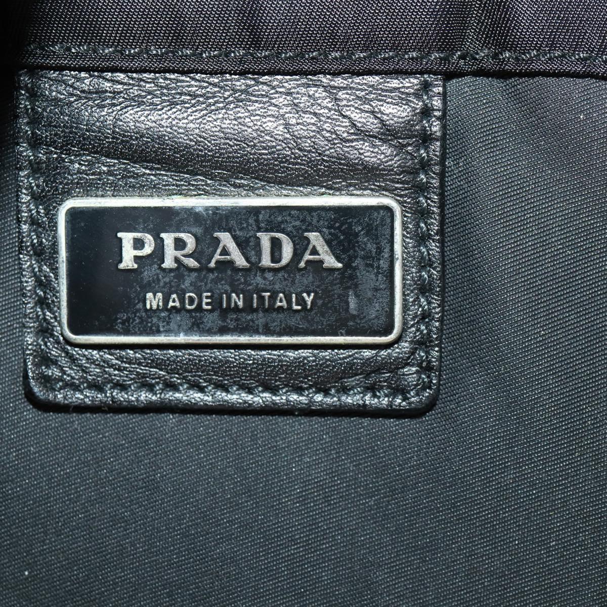 PRADA Garment Cover Nylon Black Silver Auth bs33522