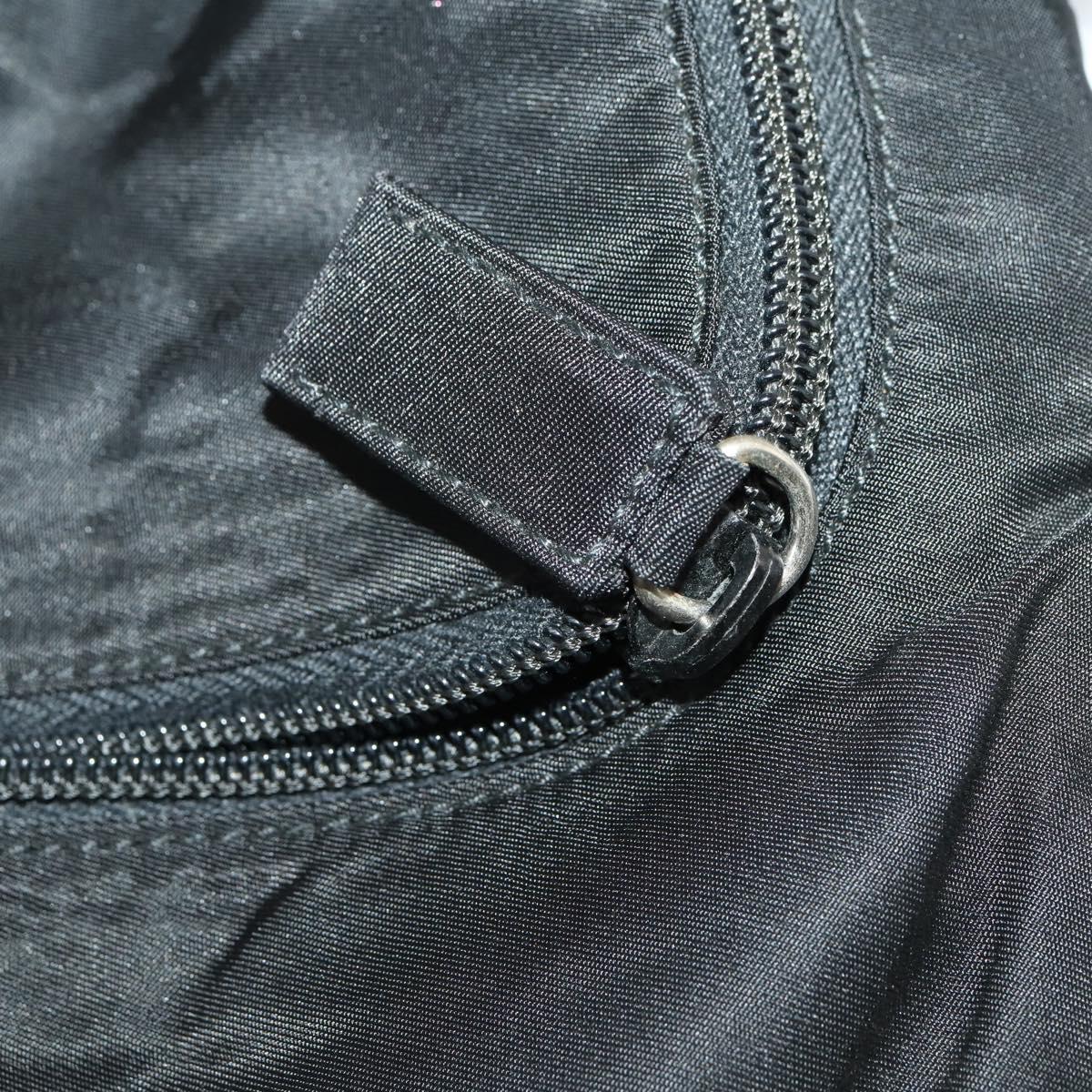 PRADA Garment Cover Nylon Black Silver Auth bs33522