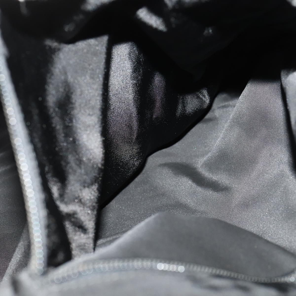 PRADA Garment Cover Nylon Black Silver Auth bs33522