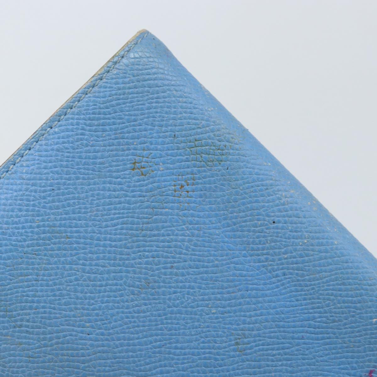 HERMES Day Planner Cover Leather Light Blue Auth bs33531