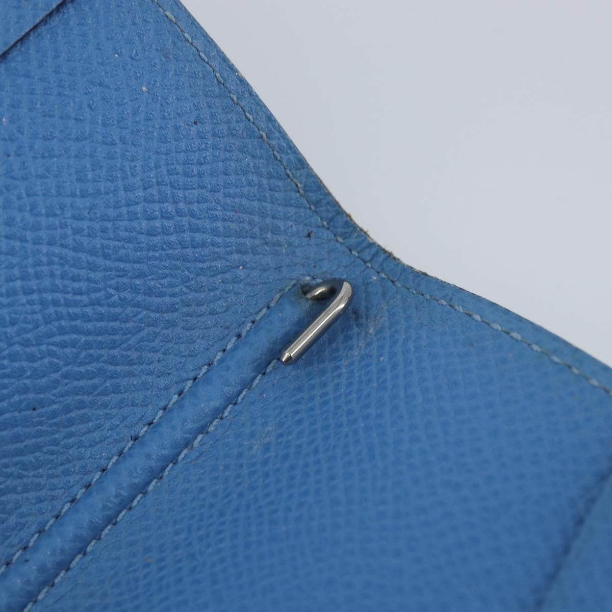 HERMES Day Planner Cover Leather Light Blue Auth bs33531