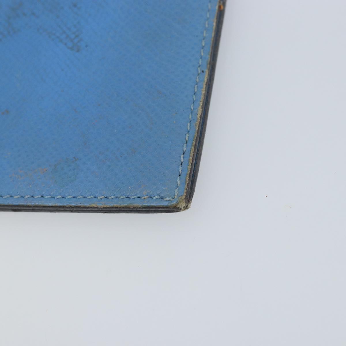 HERMES Day Planner Cover Leather Light Blue Auth bs33531