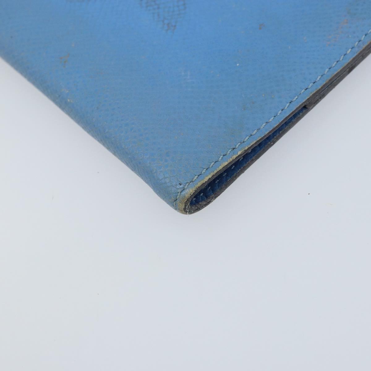 HERMES Day Planner Cover Leather Light Blue Auth bs33531