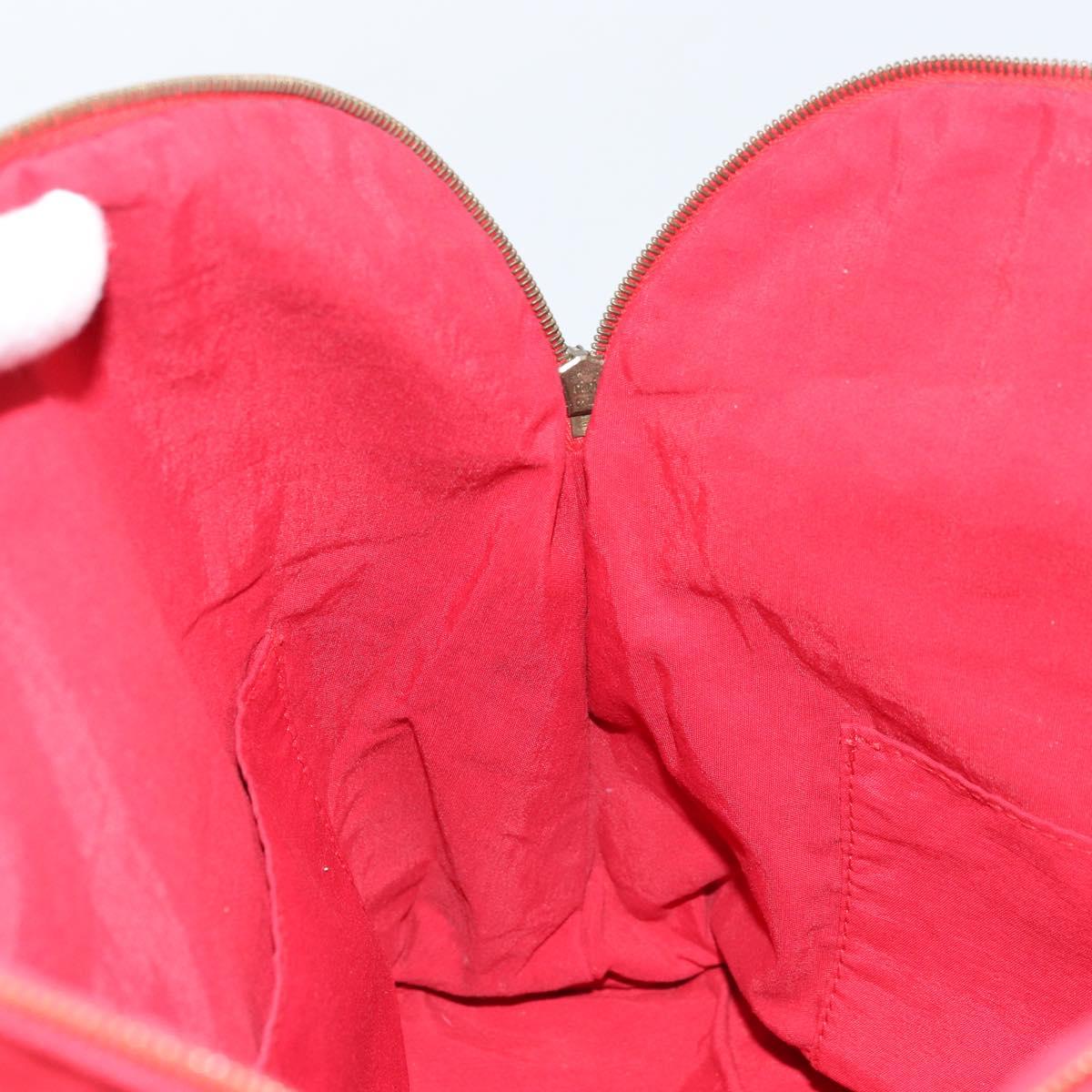 HERMES Bolide Pouch GM Canvas Red Auth bs33532