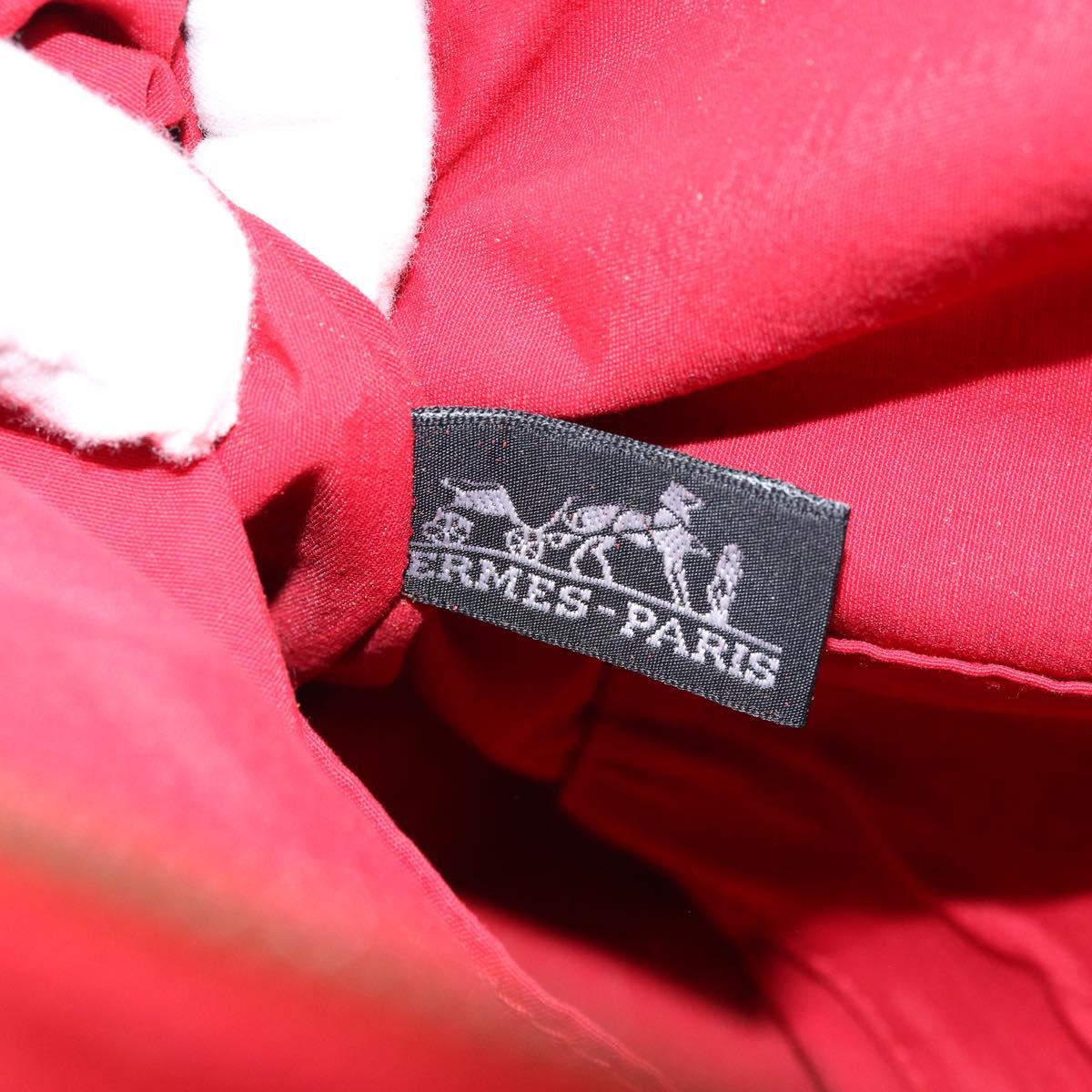 HERMES Bolide Pouch GM Canvas Red Auth bs33532