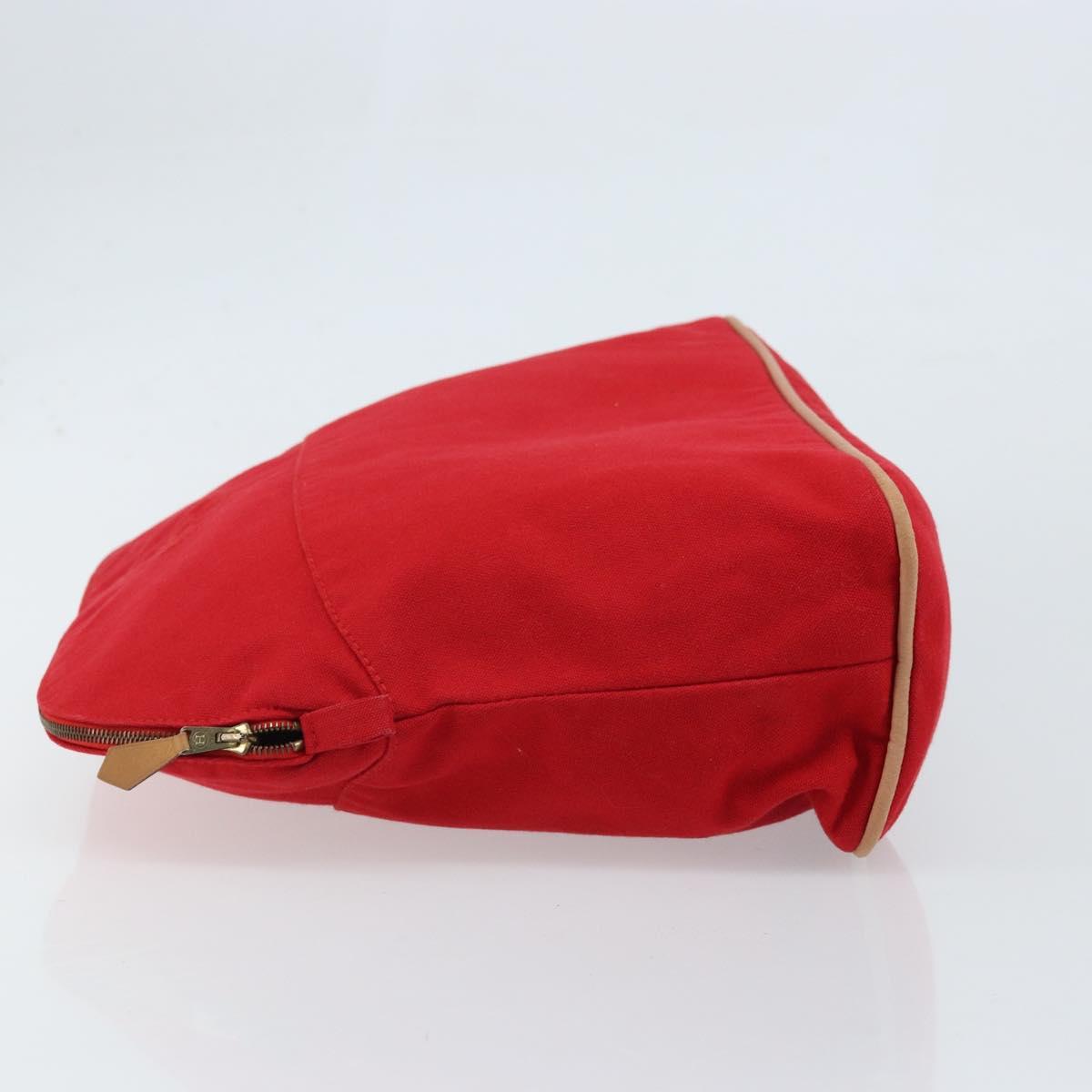 HERMES Bolide Pouch GM Canvas Red Auth bs33532
