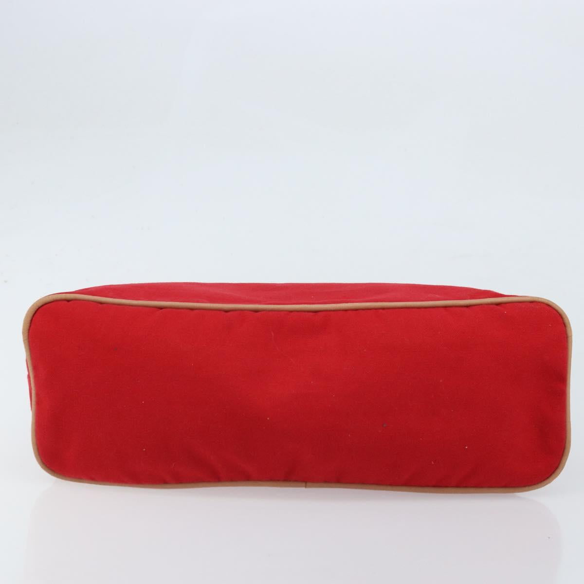 HERMES Bolide Pouch GM Canvas Red Auth bs33532