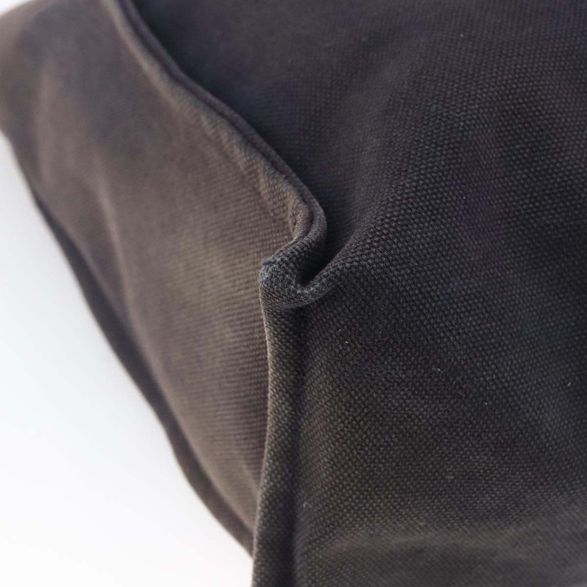 HERMES Etriviere Tote Bag Canvas Black Silver Auth bs33533