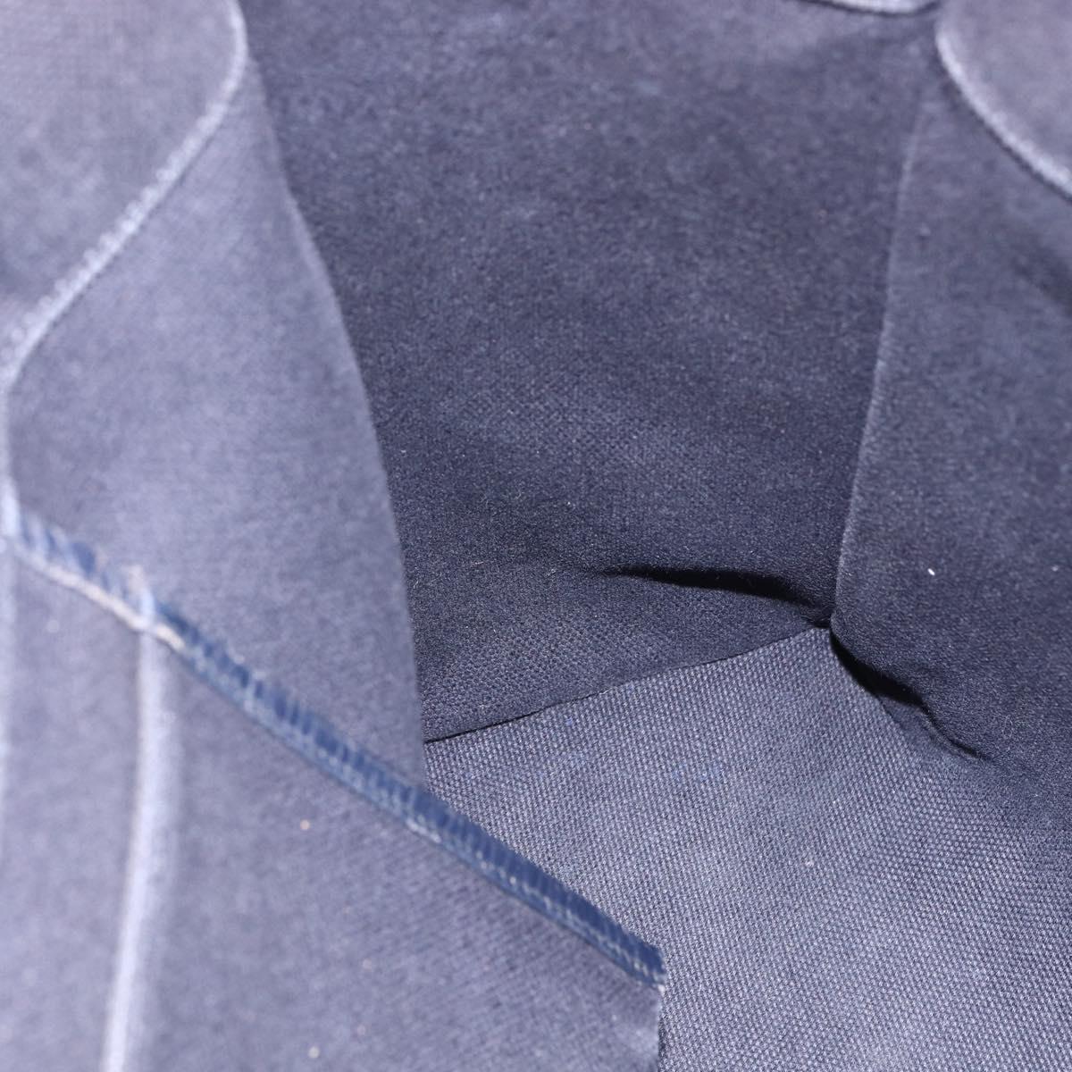 HERMES Etriviere Tote Bag Canvas Black Silver Auth bs33533