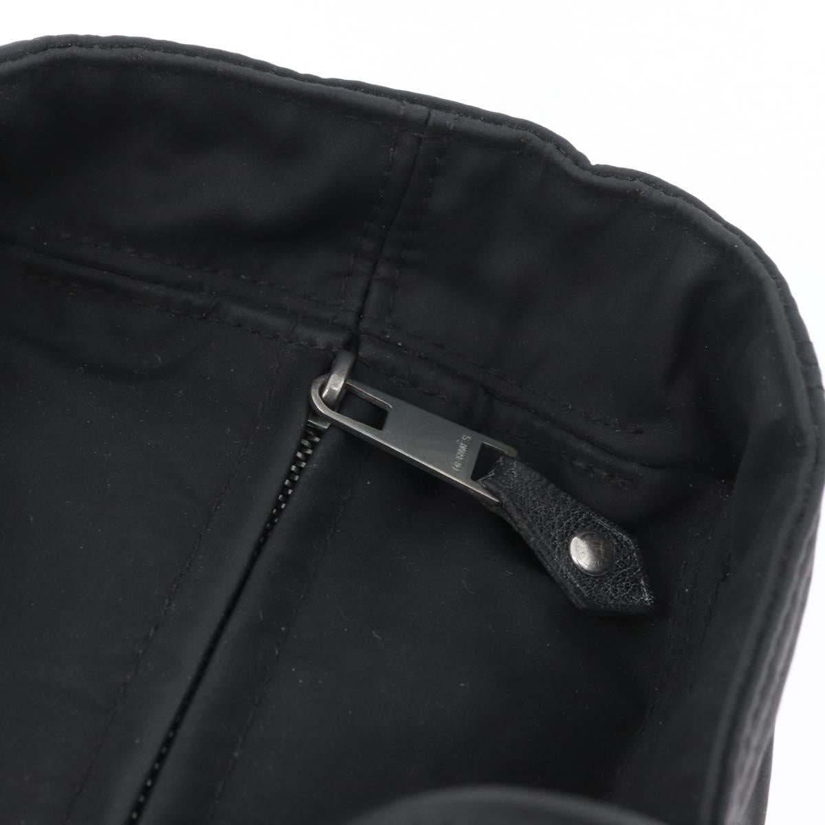 HERMES Acape Luco PM Hand Bag Nylon Black Auth bs33535