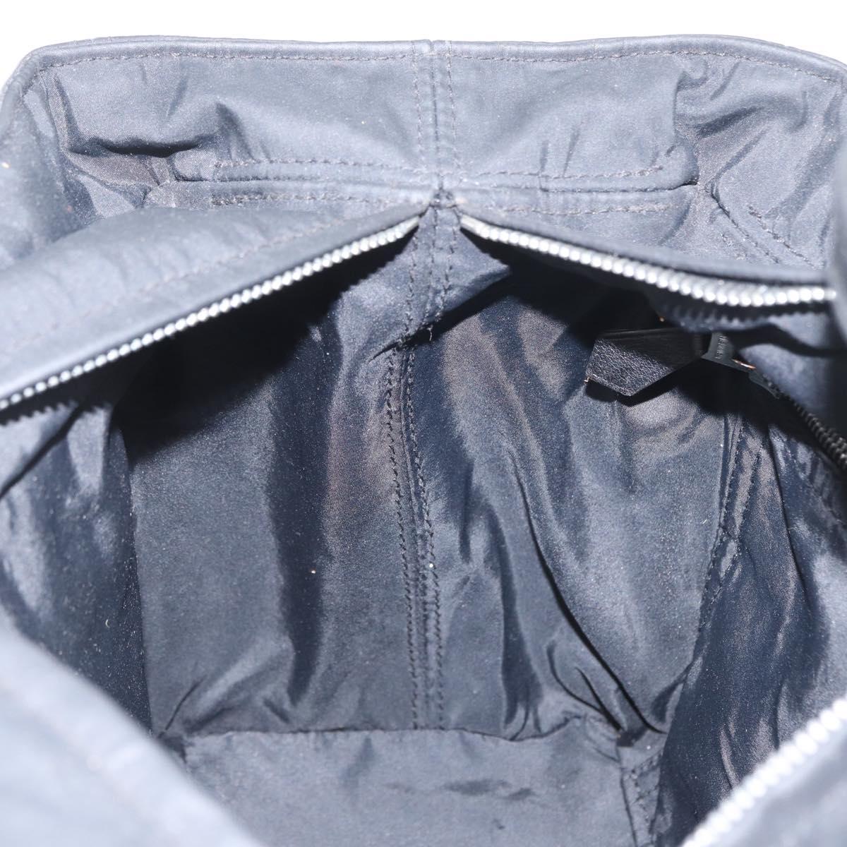 HERMES Acape Luco PM Hand Bag Nylon Black Auth bs33535