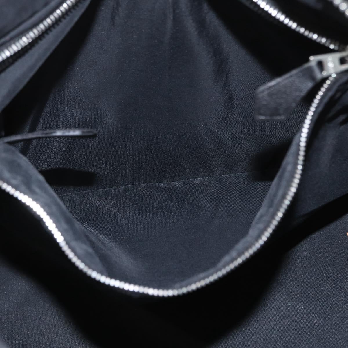 HERMES Acape Luco PM Hand Bag Nylon Black Auth bs33535