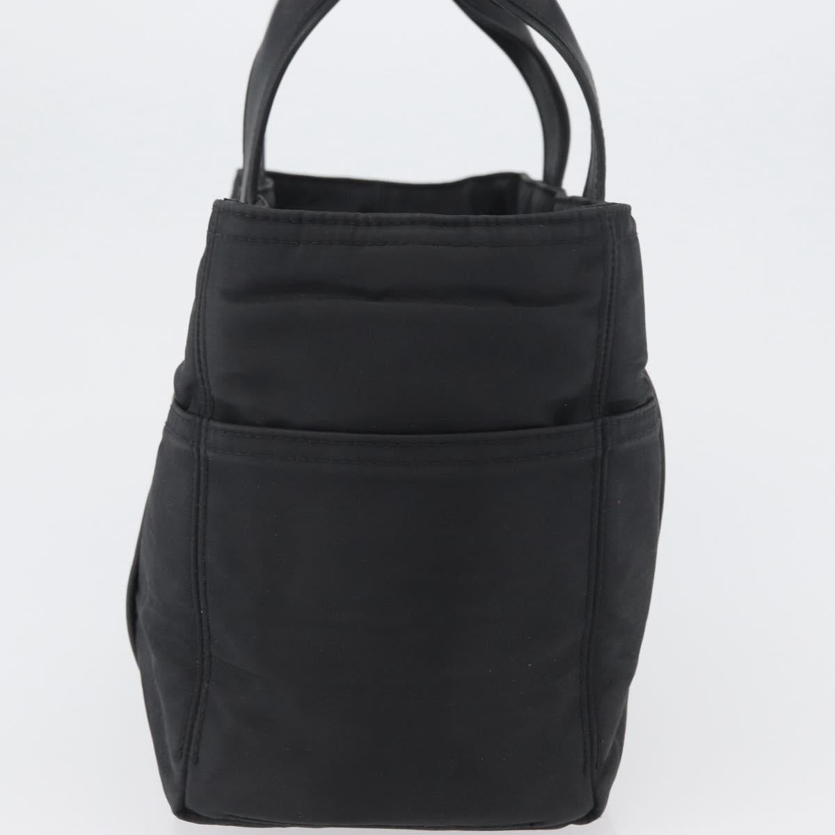 HERMES Acape Luco PM Hand Bag Nylon Black Auth bs33535