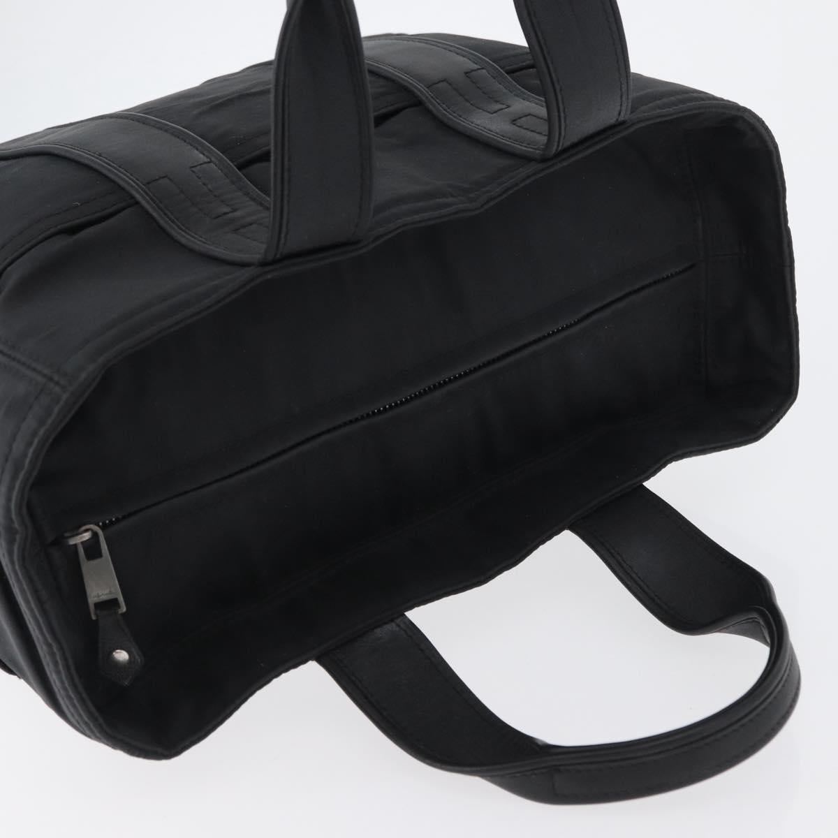 HERMES Acape Luco PM Hand Bag Nylon Black Auth bs33535