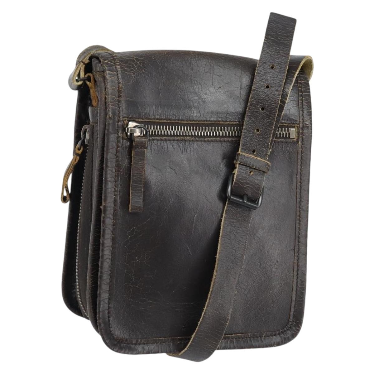 Miu Miu Shoulder Bag Leather Brown Auth bs33539