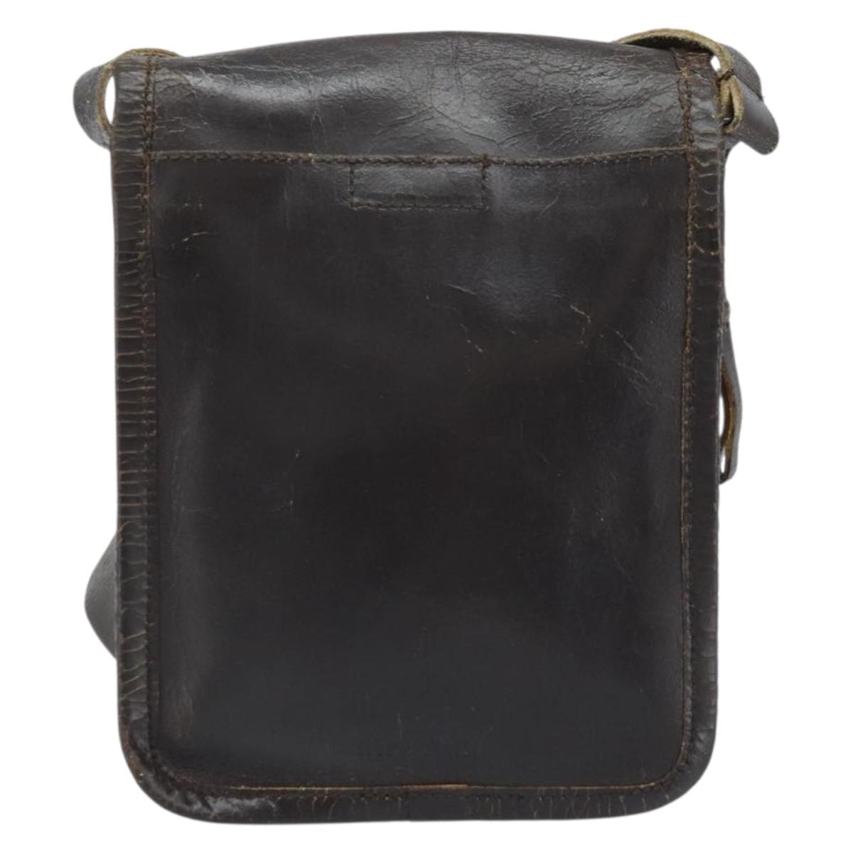 Miu Miu Shoulder Bag Leather Brown Auth bs33539