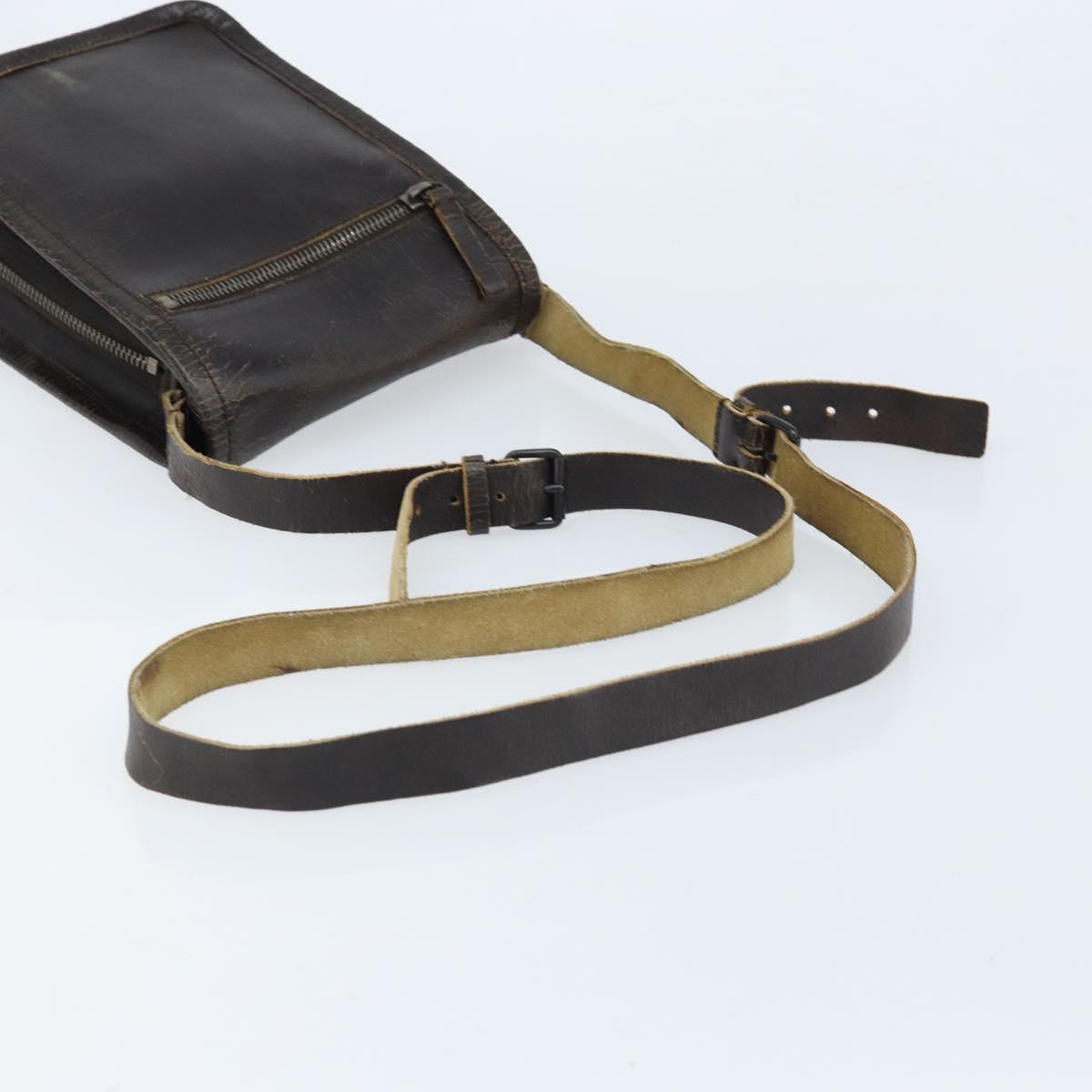 Miu Miu Shoulder Bag Leather Brown Auth bs33539