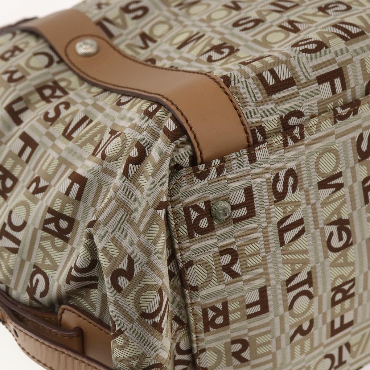 Salvatore Ferragamo Tote Bag Canvas Beige Auth bs33551