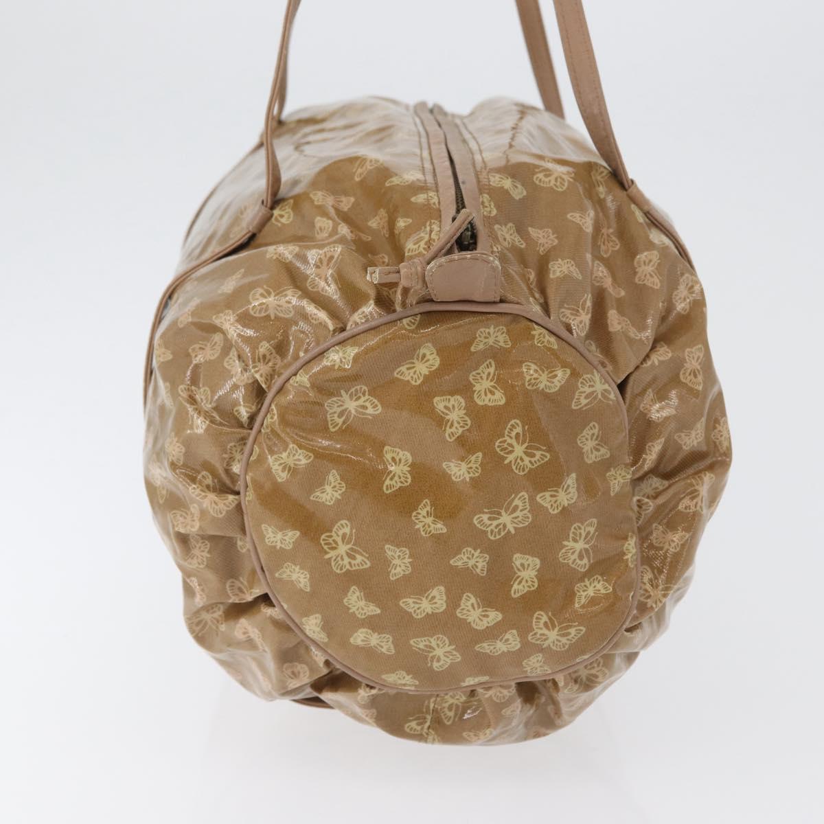BOTTEGA VENETA Hand Bag Coated Canvas Beige Gold Auth bs33556