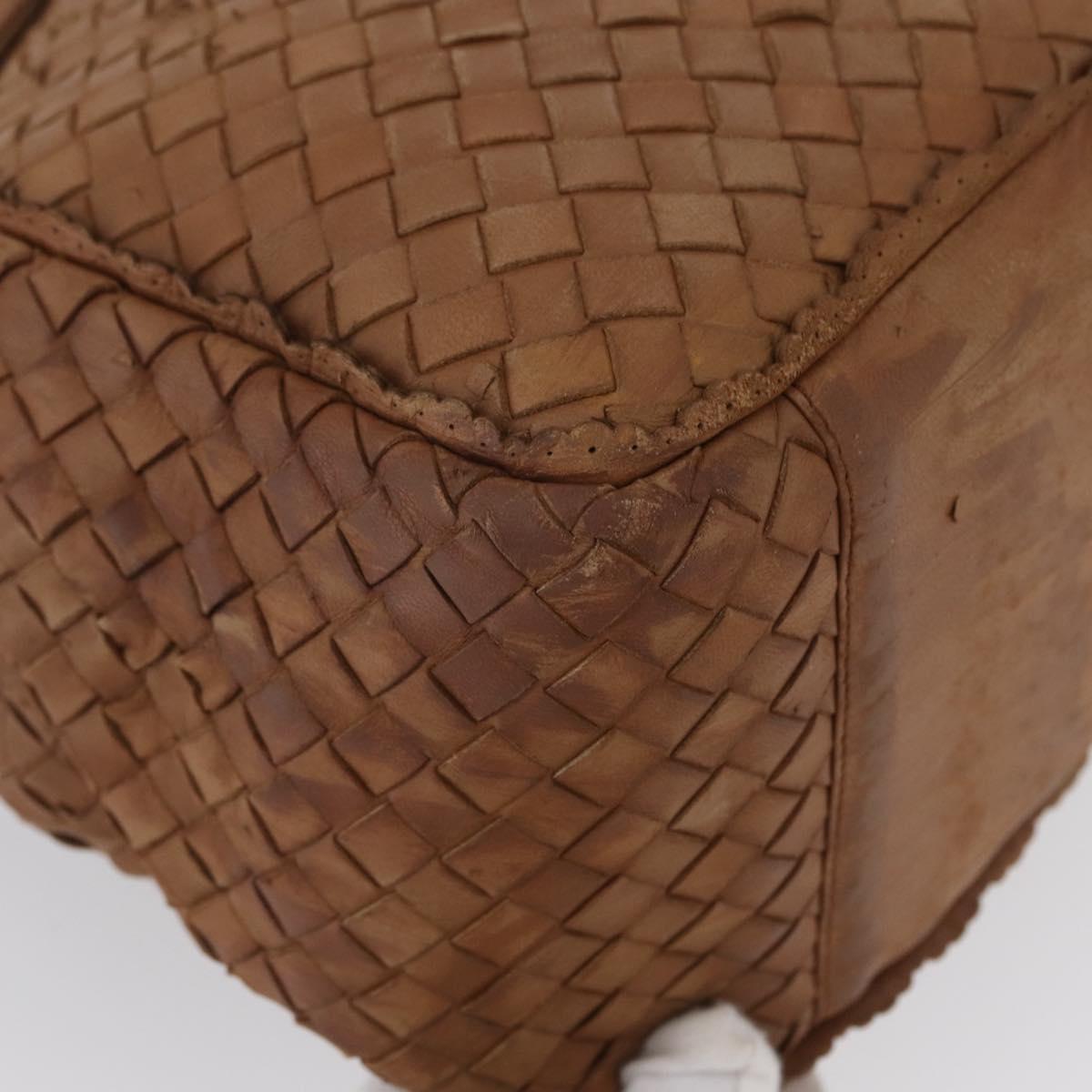 BOTTEGA VENETA Hand Bag Leather Brown Auth bs33559