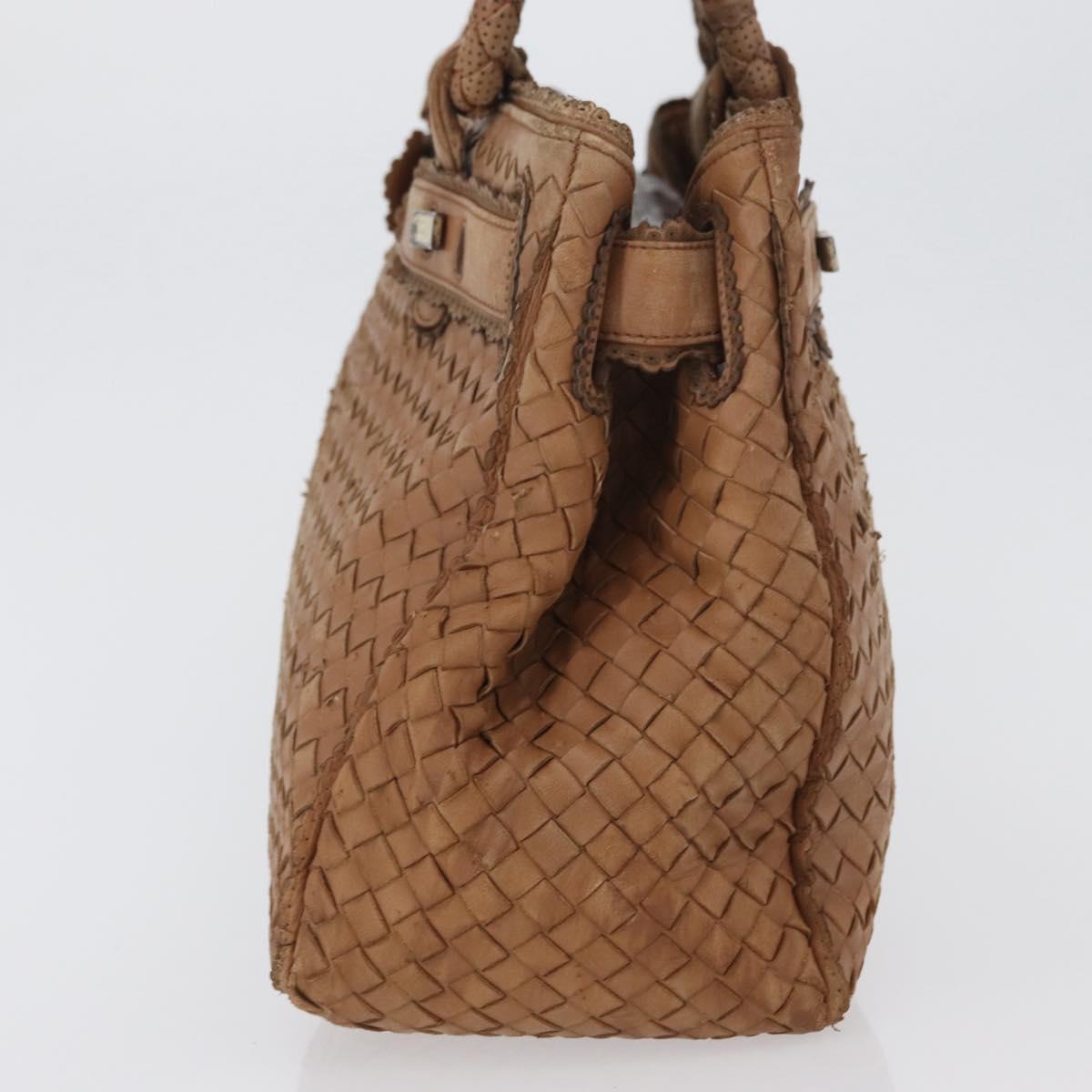 BOTTEGA VENETA Hand Bag Leather Brown Auth bs33559