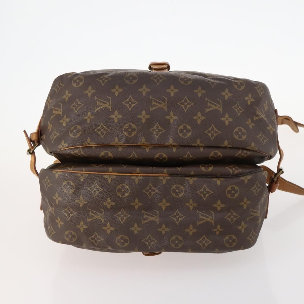 LOUIS VUITTON Monogram Saumur 35 Shoulder Bag M42254 LV Auth bs33561