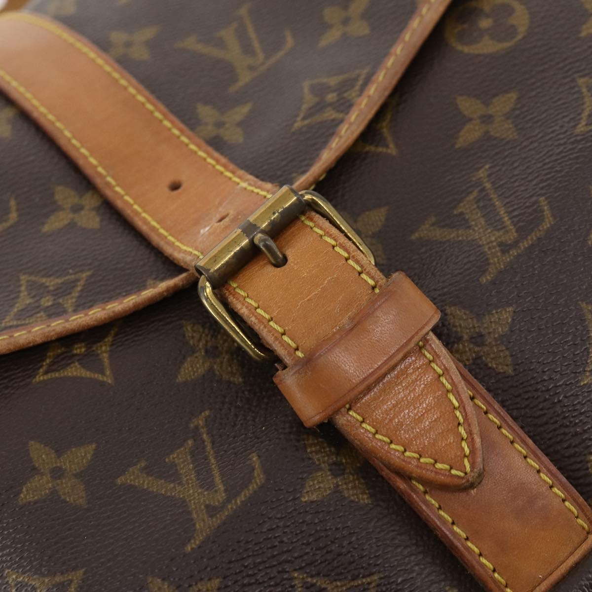 LOUIS VUITTON Monogram Saumur 35 Shoulder Bag M42254 LV Auth bs33561