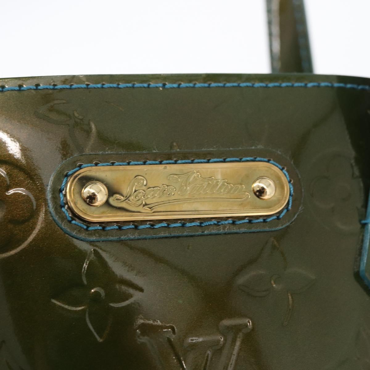LOUIS VUITTON Monogram Vernis Wilshire PM Bag Blue Lagon M91724 LV Auth bs33564