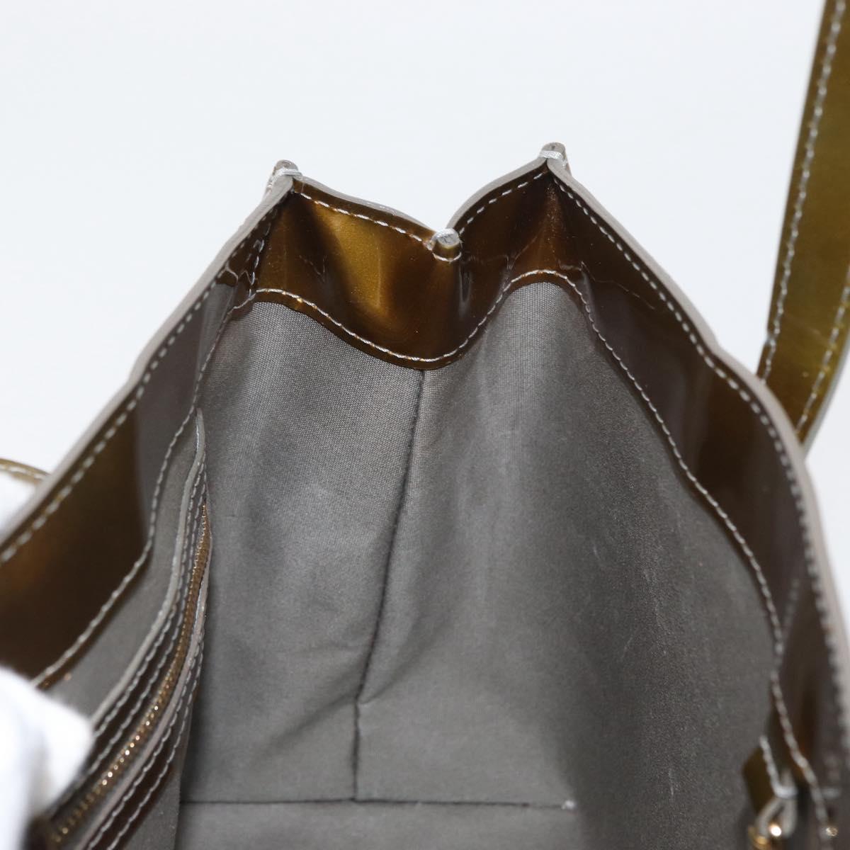 LOUIS VUITTON Monogram Vernis Wilshire PM Bag Gris Art Deco M91627 Auth bs33565