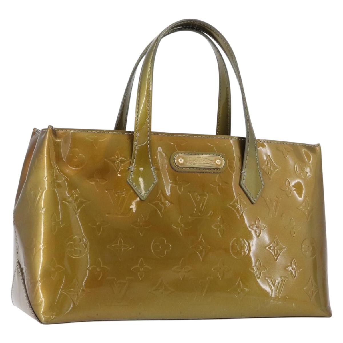 LOUIS VUITTON Monogram Vernis Wilshire PM Bag Gris Art Deco M91627 Auth bs33565