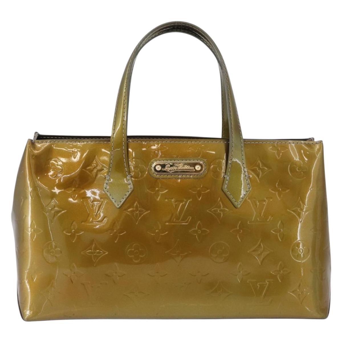 LOUIS VUITTON Monogram Vernis Wilshire PM Bag Gris Art Deco M91627 Auth bs33565