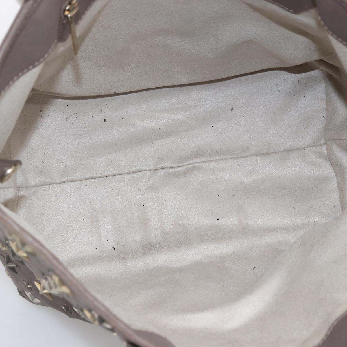 Jimmy Choo Tote Bag Leather Gray Auth bs33580