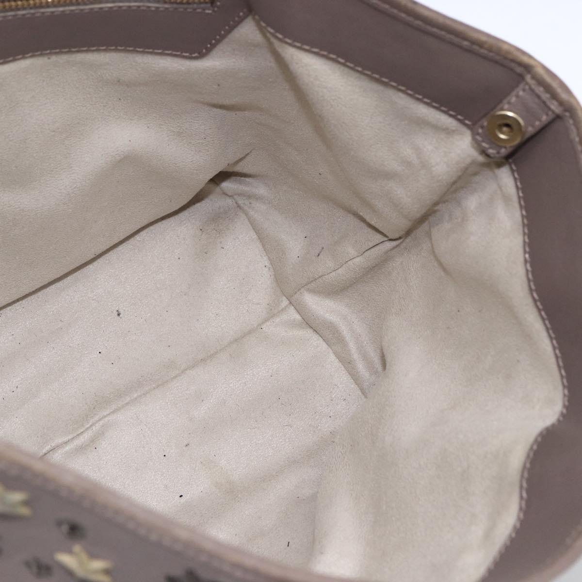 Jimmy Choo Tote Bag Leather Gray Auth bs33580